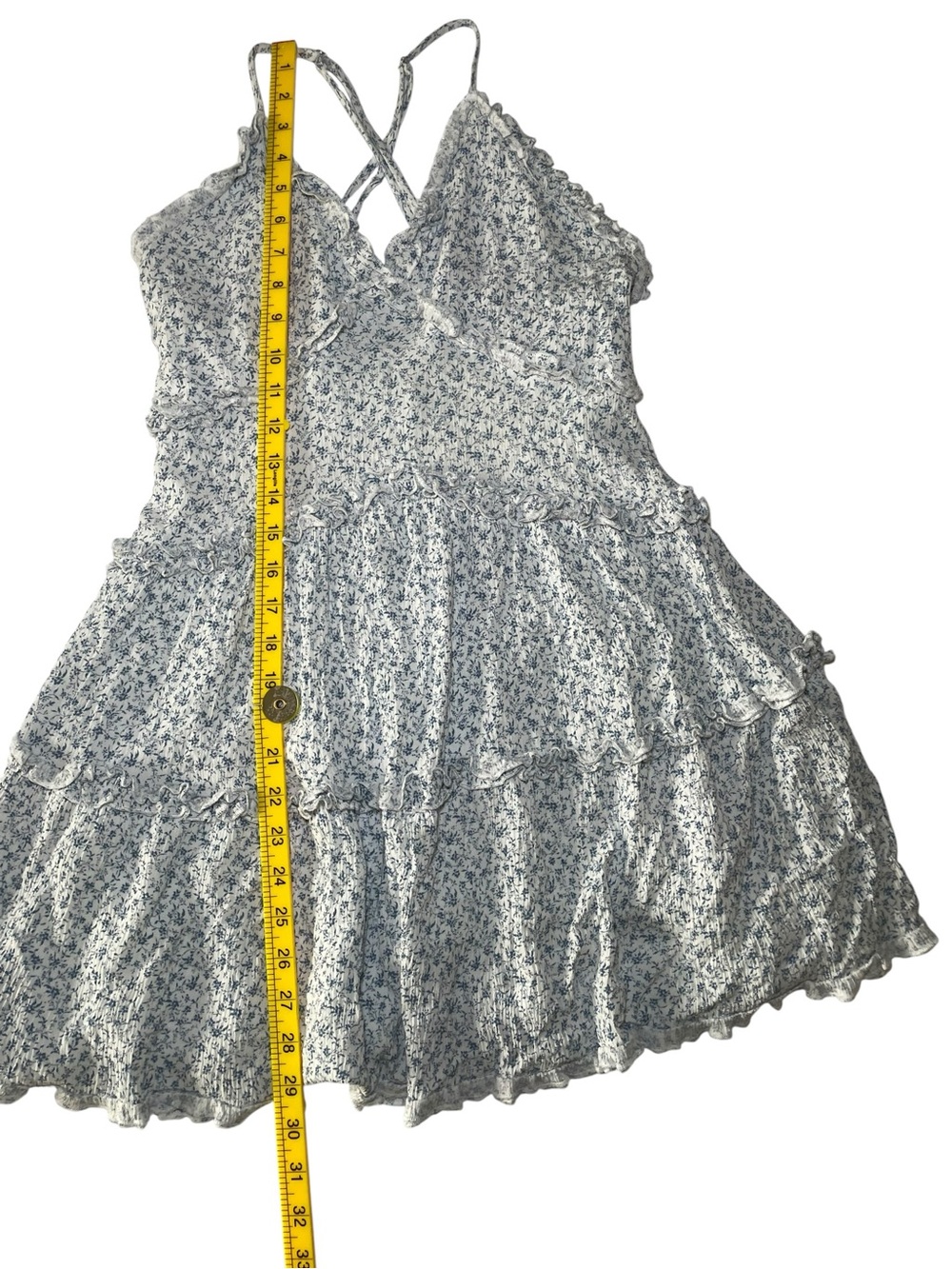 Altar’d State Blue Floral Tiered Mini Dress
Size Medium • Like New • Fully Lined - Picture 6 of 8